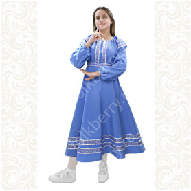 Платье Дмитра, габардин, голубое- фото 1